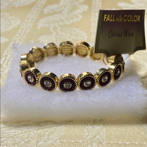 NWT FALL WITH COLOR DIVINE WINE STRETCH BRACELET - Picture 6 of 11